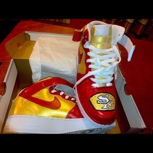 Customized af1 high top 49ers logo